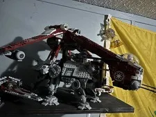 LEGO Star Wars Republic Gunship Large Red/Gray Spaceship Vehicle Build Assembled