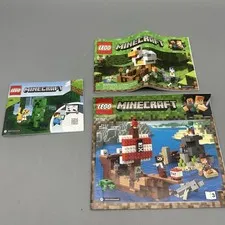 Lego Instruction Manuals Lot of 3 Minecraft 21152, 21140 21156 - Replacements