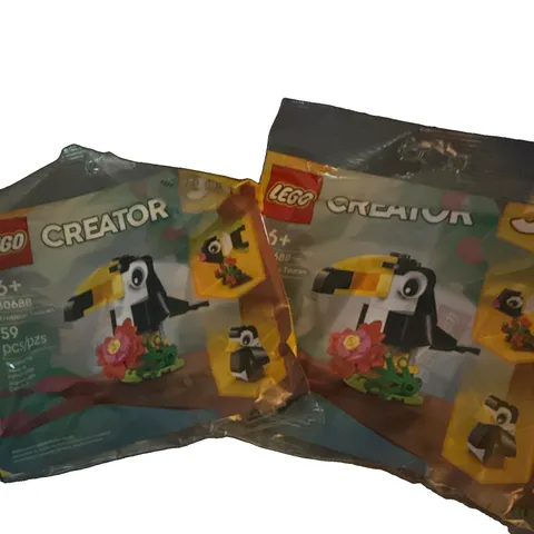 Lot of 2 LEGO 30688 - Creator 3 in 1 TROPICAL TOUCAN Polybag BRAND NEW!