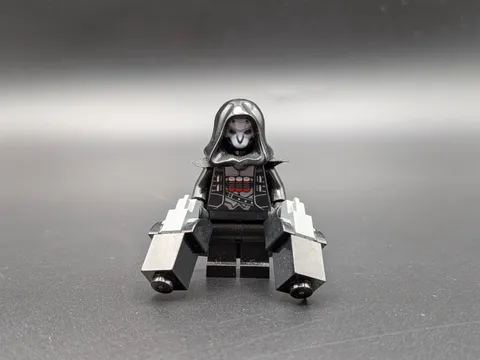LEGO Reaper Minifig with Trench Coat Accessory Black.
