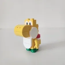 Lego Yellow Yoshi 71422 30509 White Tile Super Mario Minifigure