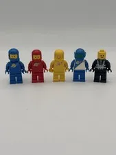 LEGO Classic Space Astronaut Minifigures Lot Red Yellow Blue Black Vintage
