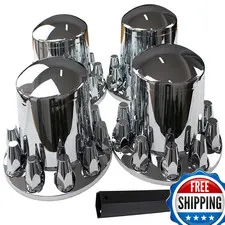 Jiuxi Abs Chrome Plastic Rear Axle Cover Kits 33Mm Thread-On Nut Covers For