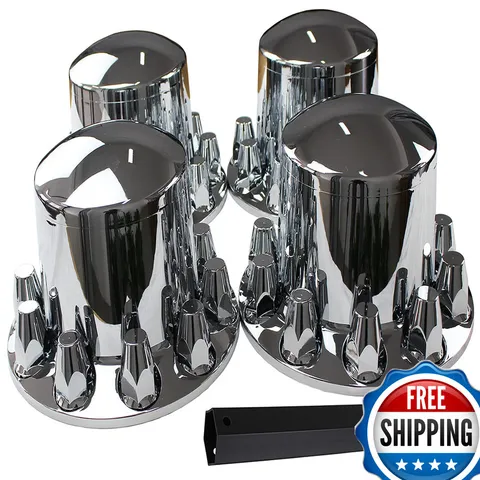 Jiuxi Abs Chrome Plastic Rear Axle Cover Kits 33Mm Thread-On Nut Covers For