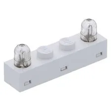 LEGO White Electric, Light Brick 1 x 4 with 2 Lamps on Top INV 1