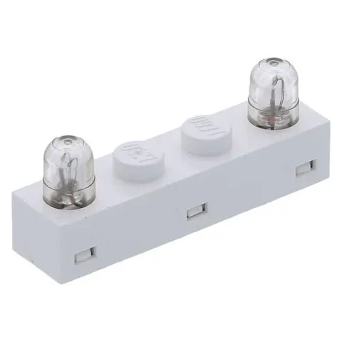 LEGO White Electric, Light Brick 1 x 4 with 2 Lamps on Top INV 1