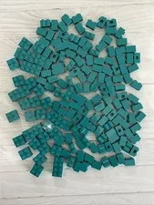 LEGO LOT DARK TURQUOISE 173 PCS 1X2 2X2 BRICK VARIETY BUILDING PIECES