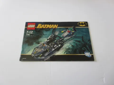 Lego Batman I 7780 The Batboat: Hunt for Killer Croc Instructions Manual Only