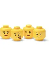 Lego Mini Storage Heads - Set of 4. Assorted Faces. New In Box.