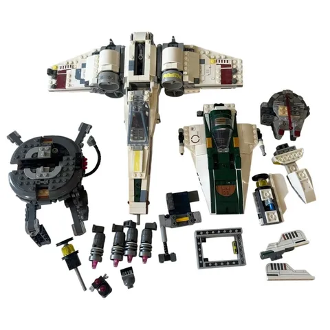 Lot of LEGO Star Wars Ships Incomplete A-Wing/Starfighter/Spider Tank AS IS