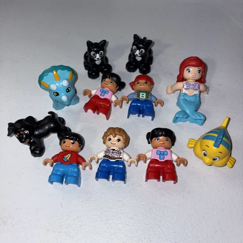 Lot Of 11 LEGO Duplo Figures - Ariel, Animals, Figures ￼￼￼