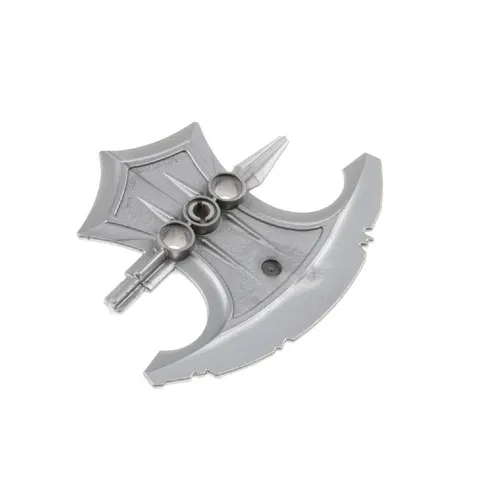 1x LEGO Large Figure Weapon Battle Axe Flat Silver Top Sword Staff 54178
