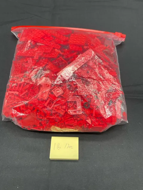 Lot Of 1 Lbs 12oz Of Lego Random RED Parts Pieces Bricks
