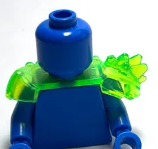 Lego - Minifigure Utensil - Trans Green, Shoulder Armor, Spiked