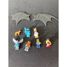 LEGO Minifigure Lot 6pc Multicolor EUC Minecraft Disney Chima Atlantis Wings