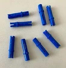 LEGO 8x NEW Pieces Long Pin with Friction BRIGHT BLUE #6558/42924