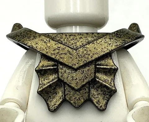 Lego New Speckle Black-Gold Minifigure Armor Breastplate w/ Shoulder Bands Part