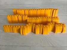 LEGO BRIGHT LIGHT ORANGE LOT 70 PCS 2X1 3X1 SLOPE BRICK VARIETY BUILDING PIECES