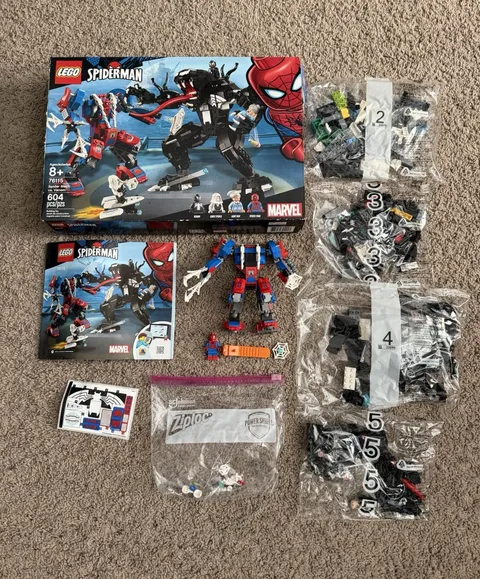 LEGO #76115 Spider Mech vs. Venom 100% Complete