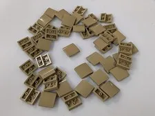 Lego x50 New Dark Tan Slope, Curved 2 x 2 x 2/3 # 15068