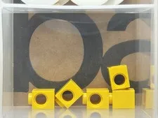 LEGO Parts - Yellow Technic, Brick 1 x 1 with Hole - No 6541 - QTY 5
