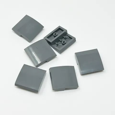 15068 LEGO Parts Slope Curved 2x2 No Studs DARK BLUISH GRAY (6)