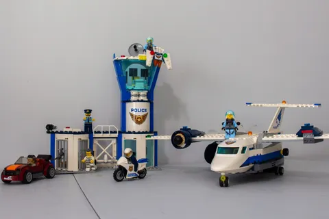 LEGO City Sky Police Air Base 60210 - Used W/ Minifigures, No Box, Near Complete
