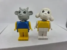 Vintage 1979 LEGO Fabuland Billy Goat and Lucy Lamb Mini Figure Fig
