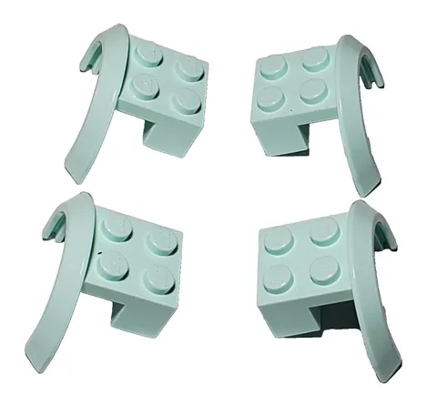 Lot Of 4 Light Aqua Lego 50745 Vehicle Mudguard 4x2½x1⅔ with Arch Round