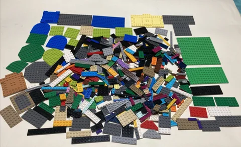 LEGO Flat Plates Mixed Lot 1 LB 12 OZ Bulk Building Pieces Used