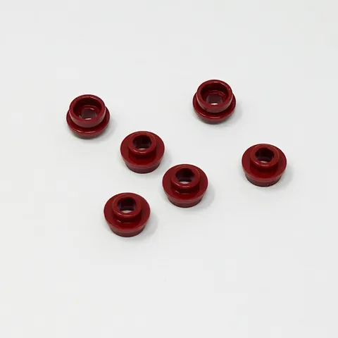 85861 LEGO Parts Plate Round 1x1 w/ Open Stud DARK RED (6)