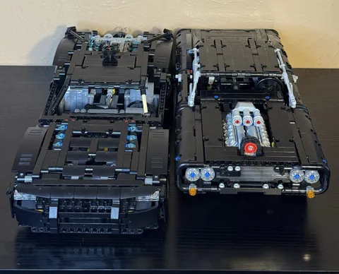 lego technic: dom's dodge charger 42111 And Technic Batmobile 42127 99% Complete