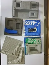 Lego Vintage Raised Baseplates Lot Of 6: Castle, Ice, 2Moon, Island, Ogel's Lair