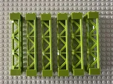 (6) LEGO Support Girder Pillar Lot-LIME GREEN- #95347