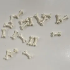 LEGO Dog Bone Animal Accessory Parts Plastic Bulk Lot White Qty: 20