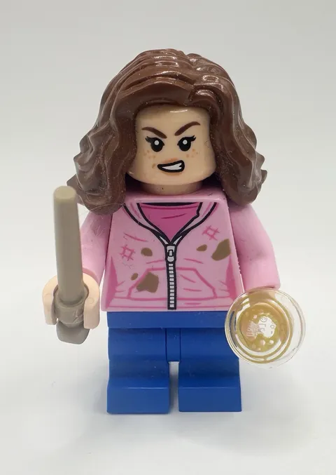 Lego Figure Minifig Harry Potter Hermione Granger, Bright Pink Stained Jacket