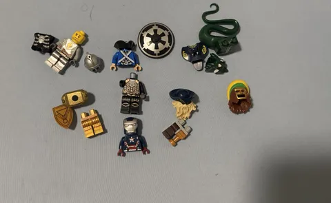LEGO Minifigure Parts Lot Multicolor Plastic Heads Torsos Legs Accessories