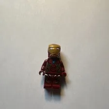 CUSTOM Iron Man Minifigure w/ Helmet LEGO Marvel Iron Man compatible with Lego