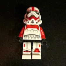 LEGO Star Wars Clone Trooper Minifigure Red Markings Plastic Figure