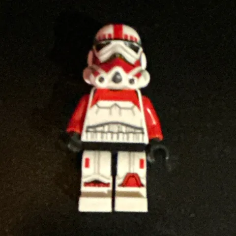 LEGO Star Wars Clone Trooper Minifigure Red Markings Plastic Figure