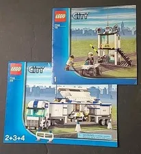 Lego Set City 7743 Police Command Center Instruction Manual Books 1 & 2