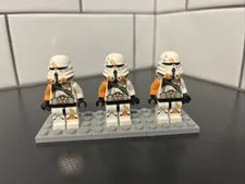 3x LEGO Star Wars 212th Battalion Airborne Trooper sw0523 Set 75036 EUC