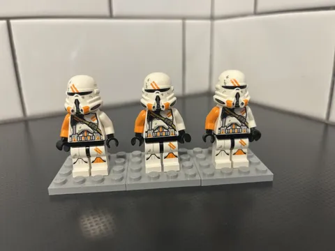 3x LEGO Star Wars 212th Battalion Airborne Trooper sw0523 Set 75036 EUC