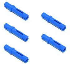 5 LEGO Blue Technic Pin 3L with Friction Ridges connector pins 6558 4514553