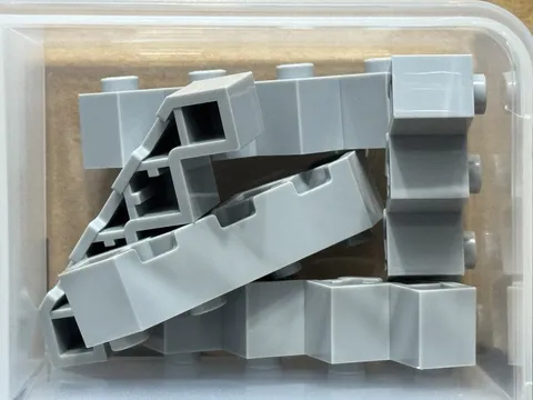 LEGO Parts - Light Bluish Gray Brick, Modified Facet 4 x 4 - No 14413 - QTY 5