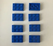 LEGO 8x NEW Pieces Plate 2x3 BLUE #3021