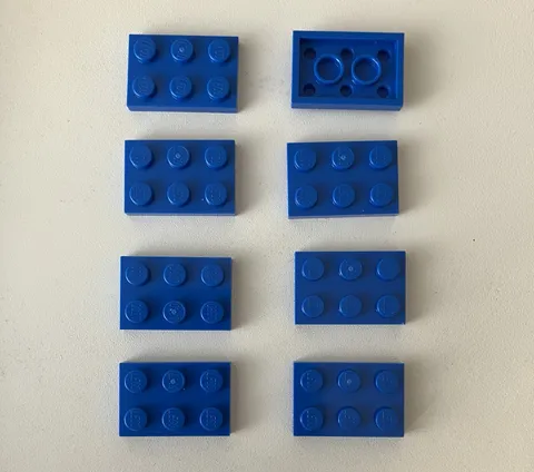 LEGO 8x NEW Pieces Plate 2x3 BLUE #3021