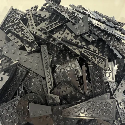 LEGO Bulk Lot Black Plate Pieces & More - 2lb 0.3oz Bag Sorted by Color