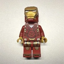 LEGO Marvel Iron Man Minifigure with Helmet & Tony Stark Head
