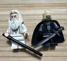 LEGO Lord of the Rings Saruman NO Cape & Mouth of Sauron  w/Cape Minifigures